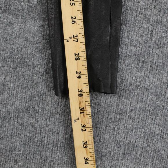 Mackage Pants Womens 4 S Genuine Lamb Leather Skinny Black Moto Biker Riding - Picture 8 of 13